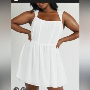 Kameliah Mini Dress White Curve